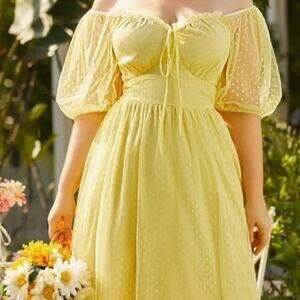 SBetro Yellow Fairy core dress plus 4x
